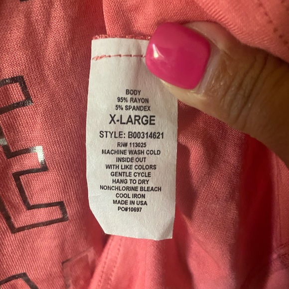 Electric Pink coral colored tank, size XL NWT - Picture 4 of 4